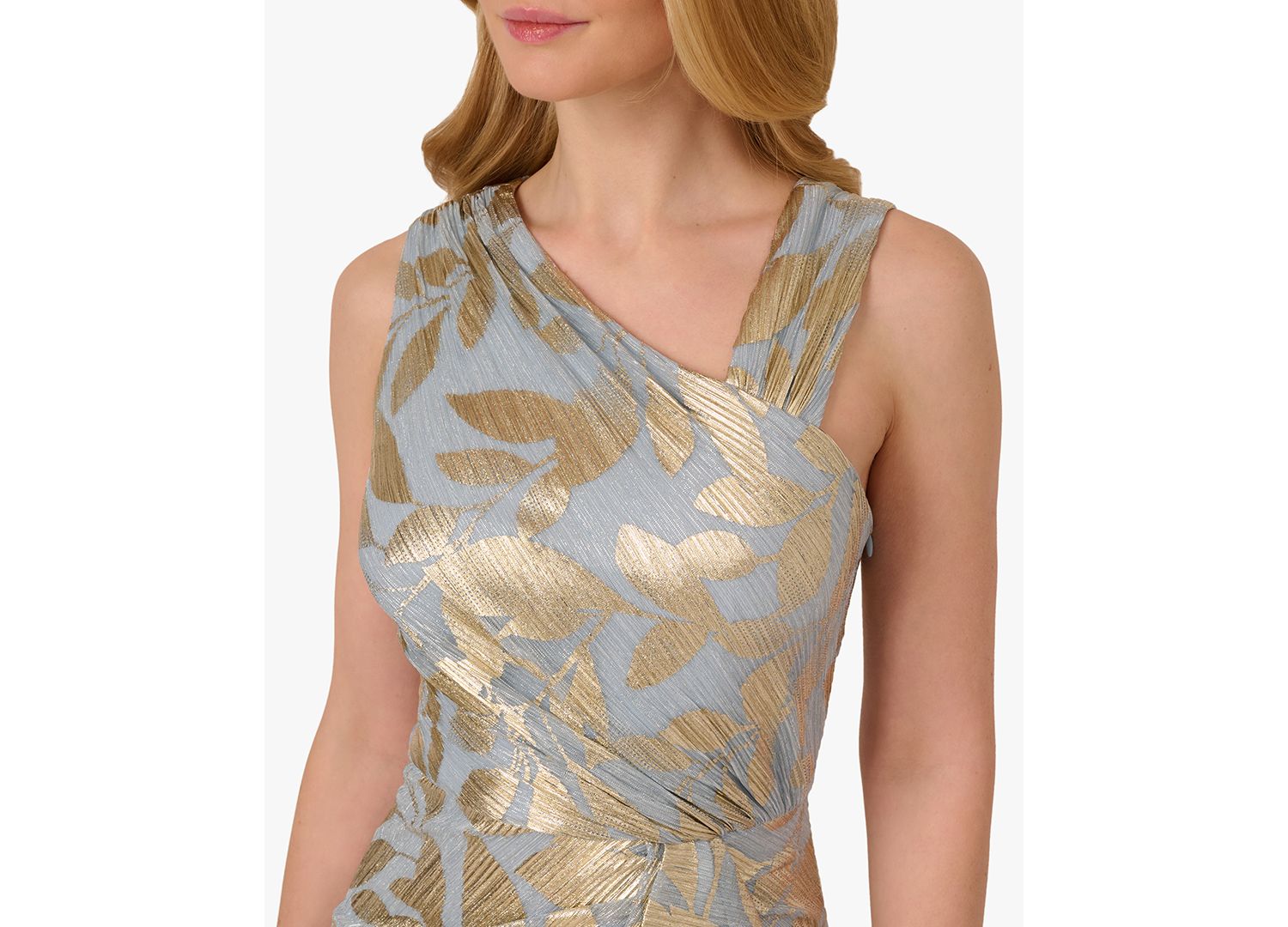 Women's Asymmetric Metallic Mermaid Gown