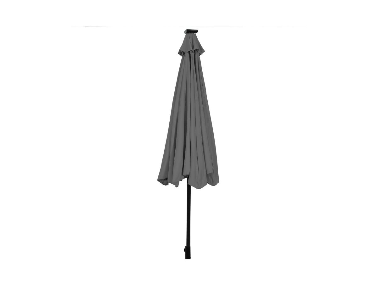 Outdoor Patio Umbrella with Bright Solar Led Lights for Shaded Daytime Use and Ambient Evening Lighting