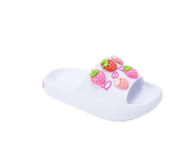 Girls Girls  EVA Slide - Lightweight Comfy Slide Sandals with Strawberry Charms