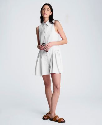 Women's Collared Neck Mini Shirt Dress