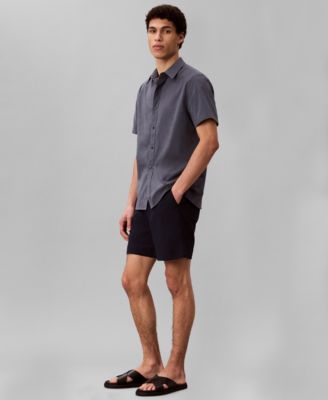 Men's Straight Seersucker Elastic 7" Shorts