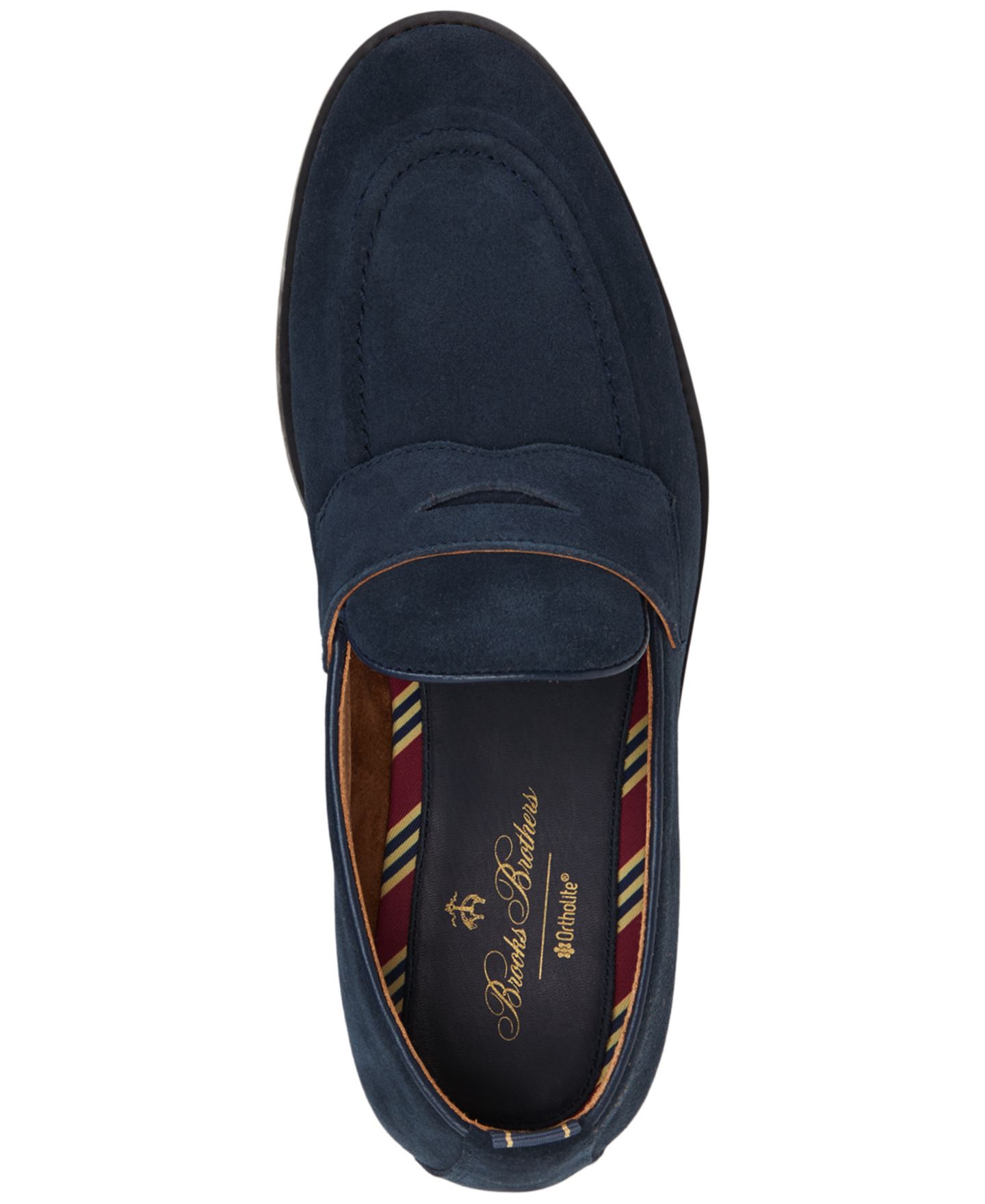 Мужские туфли Brooks Brothers Glenrock Suede, цвет: Тёмно-синий — фото 4