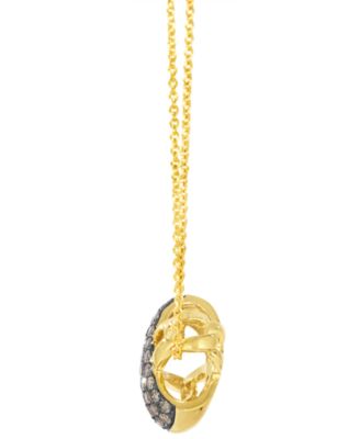 Chocolate Diamond Pendant Necklace (0.25 ct. t.w.) in 14k Honey Gold