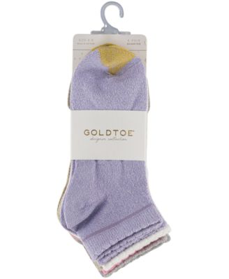 Women's Scalloped Edge Quarter Socks, 6-Pack