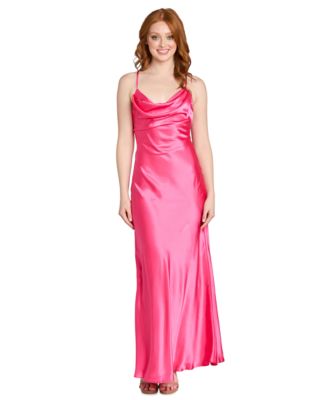 Juniors' Tie-Back Sleeveless Scoop-Neck Dress