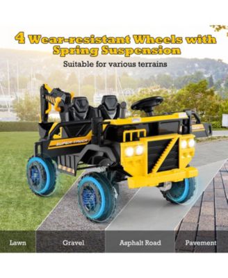 24V Ride On Excavator 4WD 2-Seater with Remote Control and Digging Arm