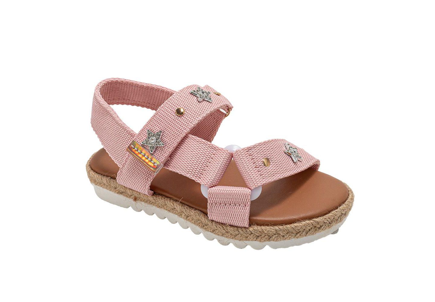 Сандалии Bebe Sport Fashion Sandals - Comfortable Shoes with Playful Charms для девочек, цвет: Розовый — фото 1