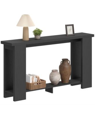 Farmhouse Console Table, 63" Narrow Entryway Table