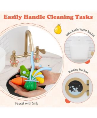 Pretend Play Kitchen for Kids with Interactive Lights and Sound