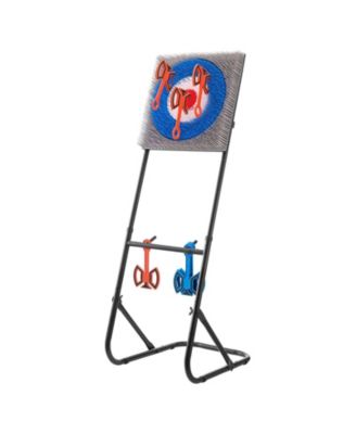 Axe Throwing Game, Plastic Bristle Target with 8 Axes and Foldable Steel Frame for Indoor and Outdoor Play