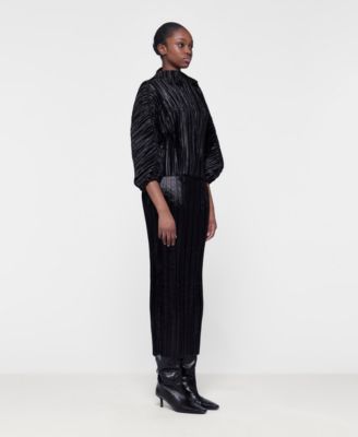 Women's Plisse Batwing Top