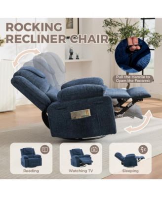 Adults Oversized Rocking Nursery Glider Recliner Chair