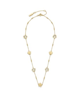 Women's Forget Me Not Gold Tone Stainless Steel Necklace