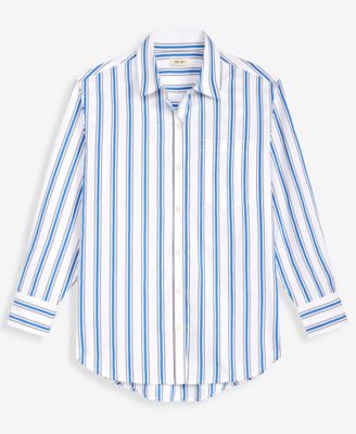 Women's Cotton Poplin Oversized Button Down Shirt