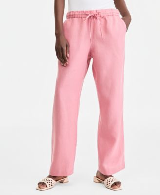 Women's 100% Linen Drawstring Pants