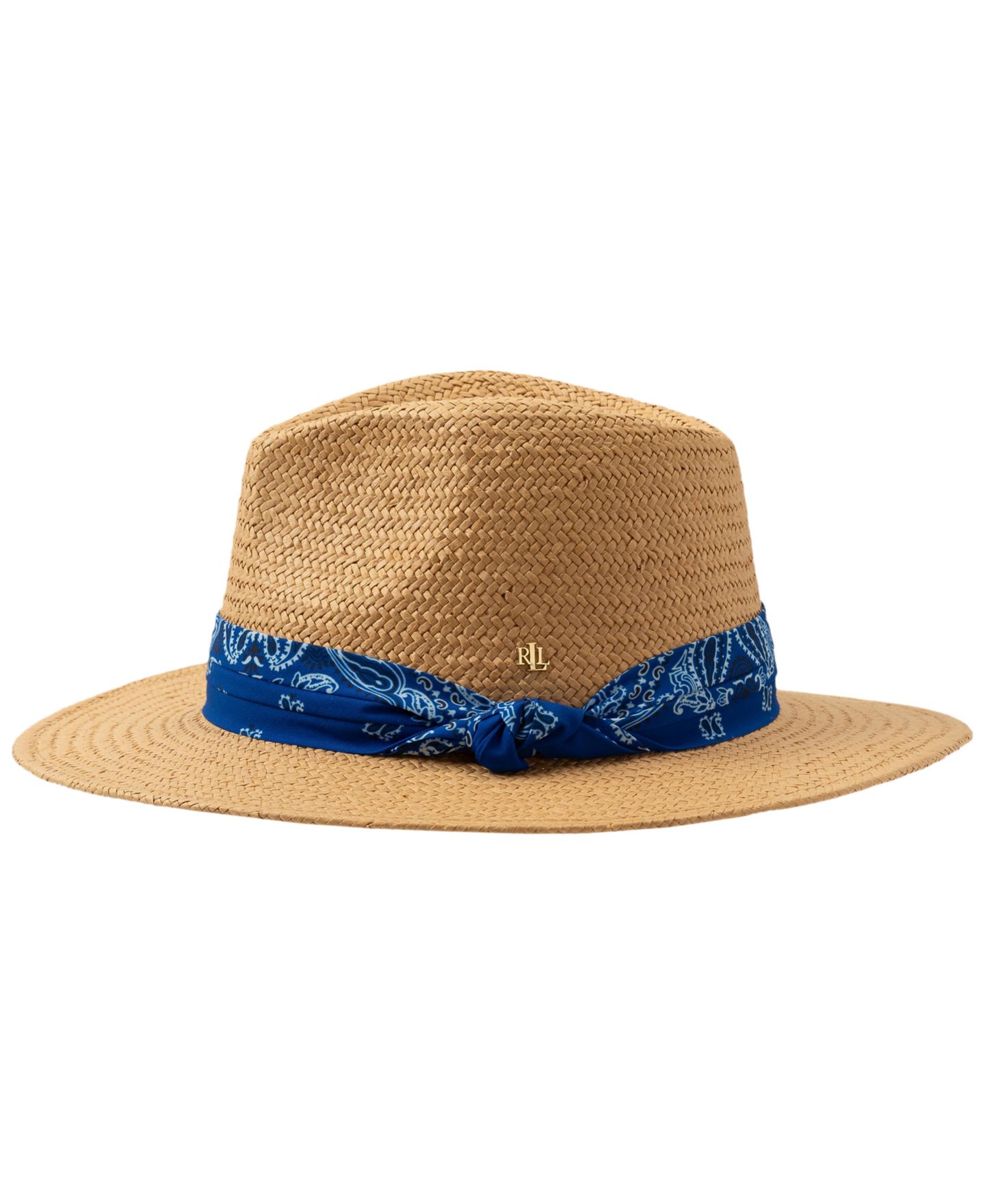 Женский головной убор Lauren Ralph Lauren Printed Band Fedora Hat, цвет: Натуральный — фото 1