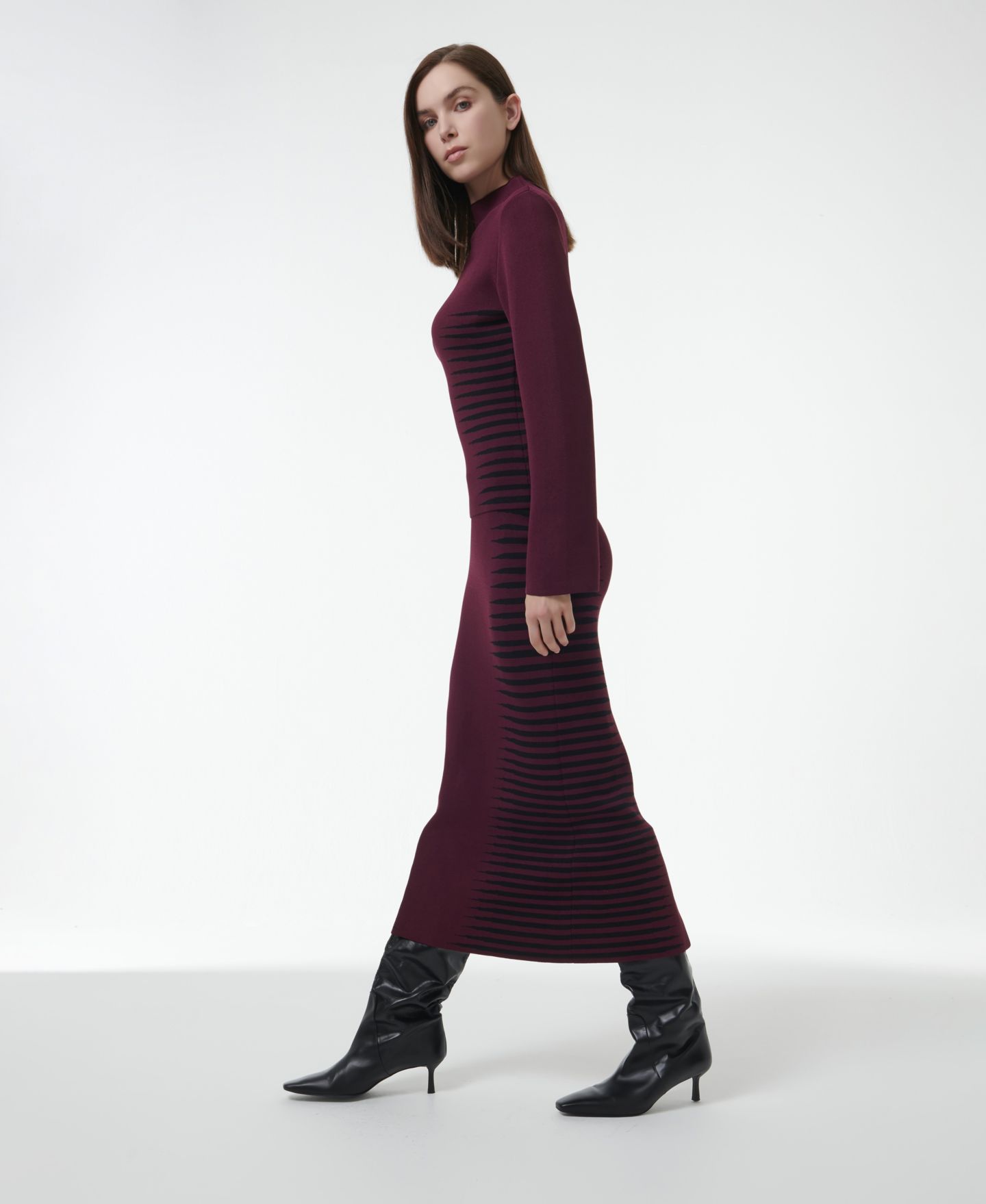 Женский топ Leem Jacquard Knit Fitted, цвет: Красный — фото 2
