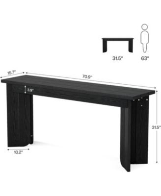 70.9-Inch Long TV Stand, Farmhouse Sofa Console Table with Widened Tabletop