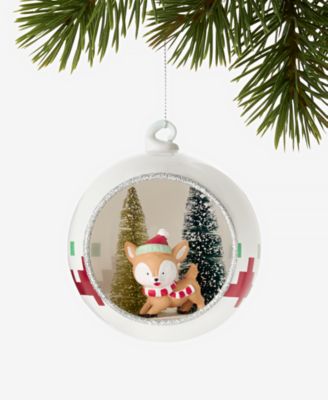 Merry Magic Lass Forest Deer Ball Ornament