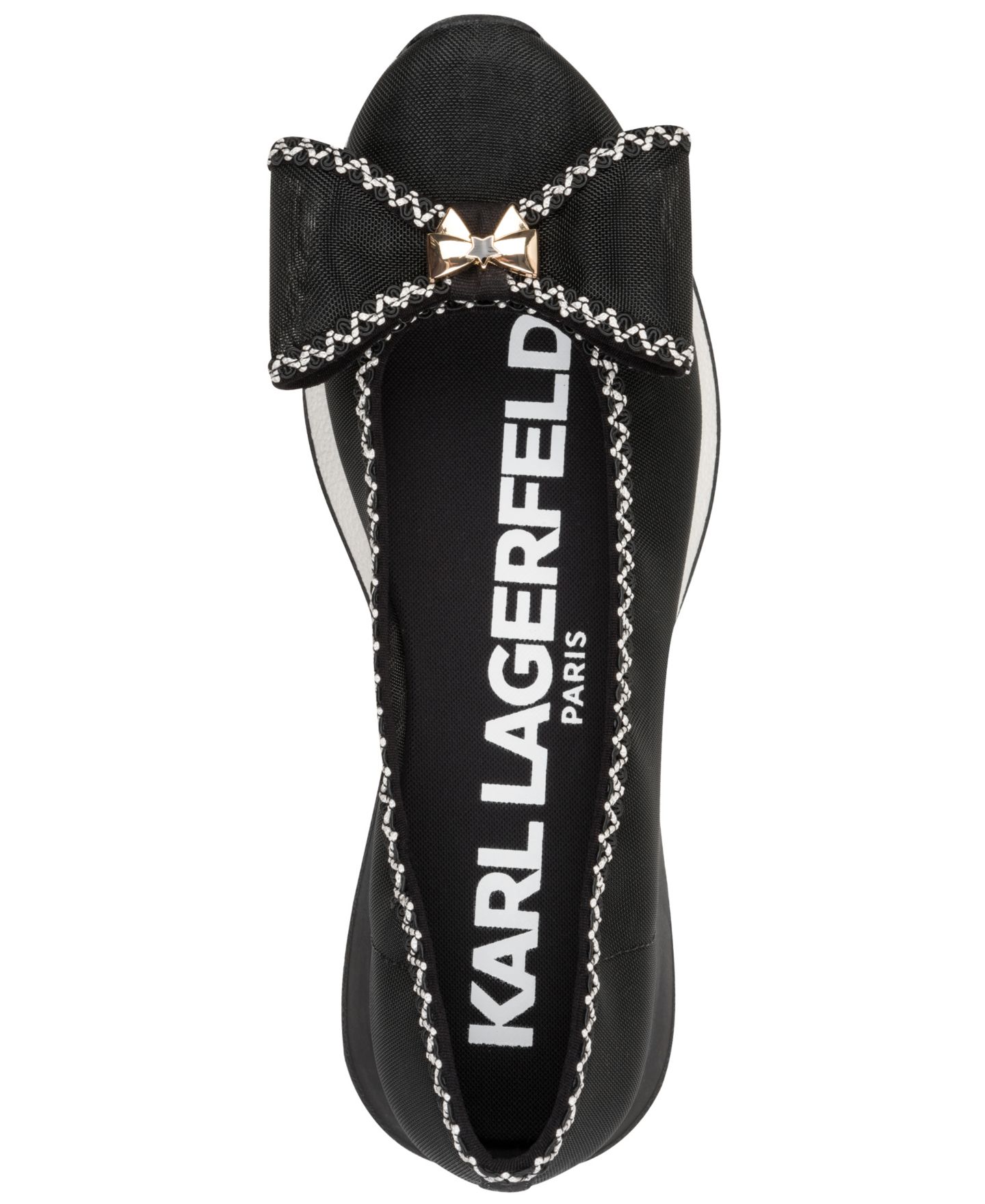 Женские кроссовки KARL LAGERFELD PARIS Macklin Flat Ballet, цвет: Чёрный — фото 4