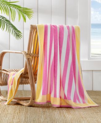 Frame Stripe Cotton Beach Towel, 40" x 70"