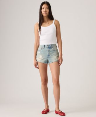 Women's Button Fly High-Rise Denim Shorts