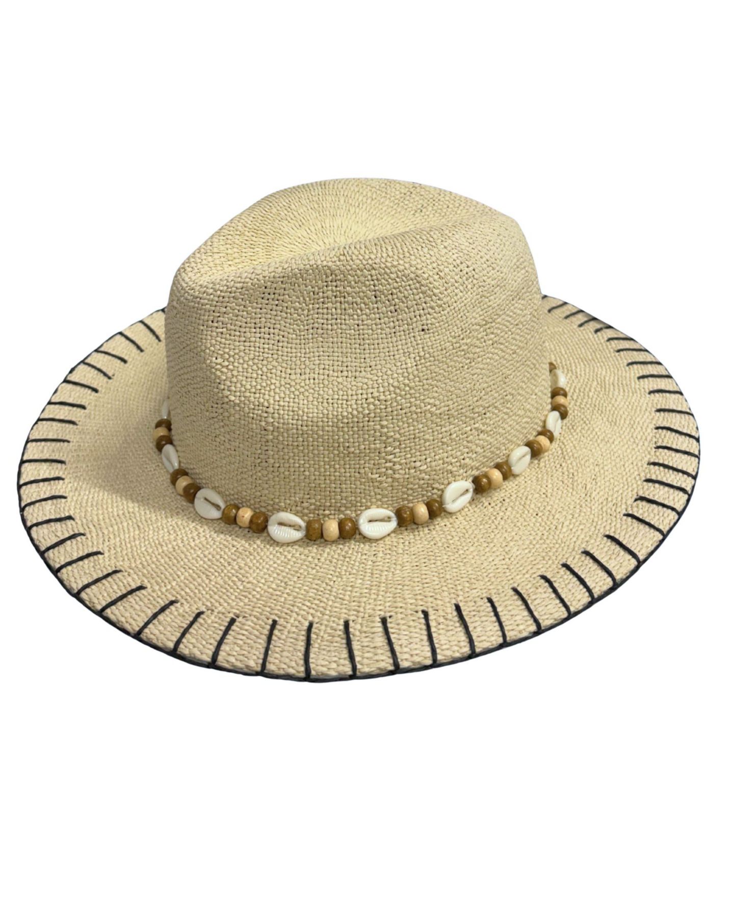 Женский головной убор Marcus Adler Whipstitch Straw Panama Hat, цвет: Натуральный — фото 1