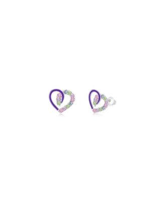 Chanteur Girls Heart Hypoallergenic Earrings with Surgical Titanium Screwbacks - Multi 99$