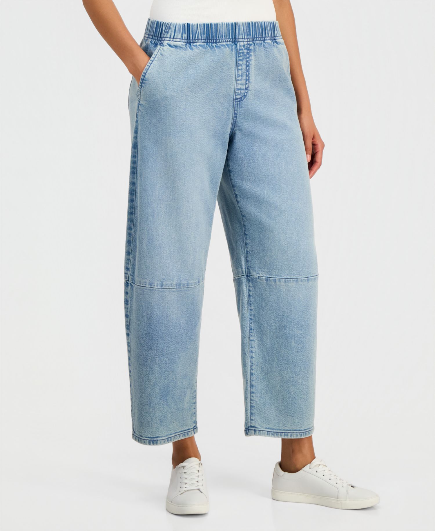 Women's High-Rise Pull-On Barrel Jeans