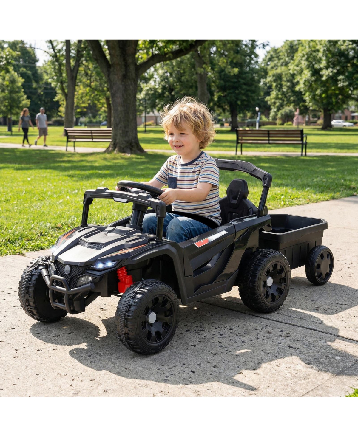 Slickblue 12V Electric Ride On Tractor with Parent Remote for Kids