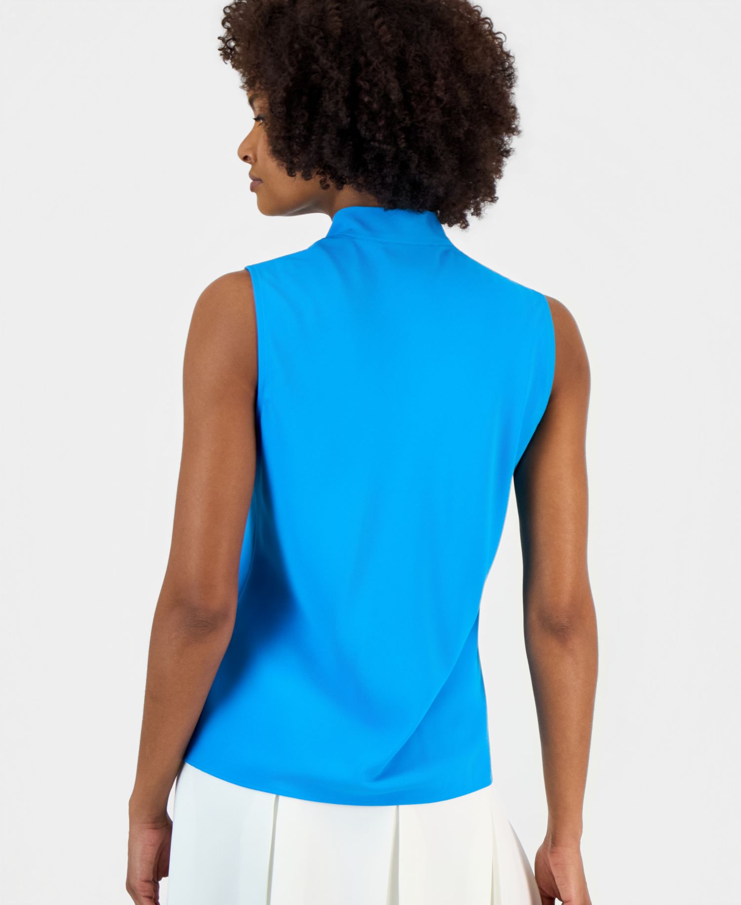 Women's Sleeveless Tie-Neck Top