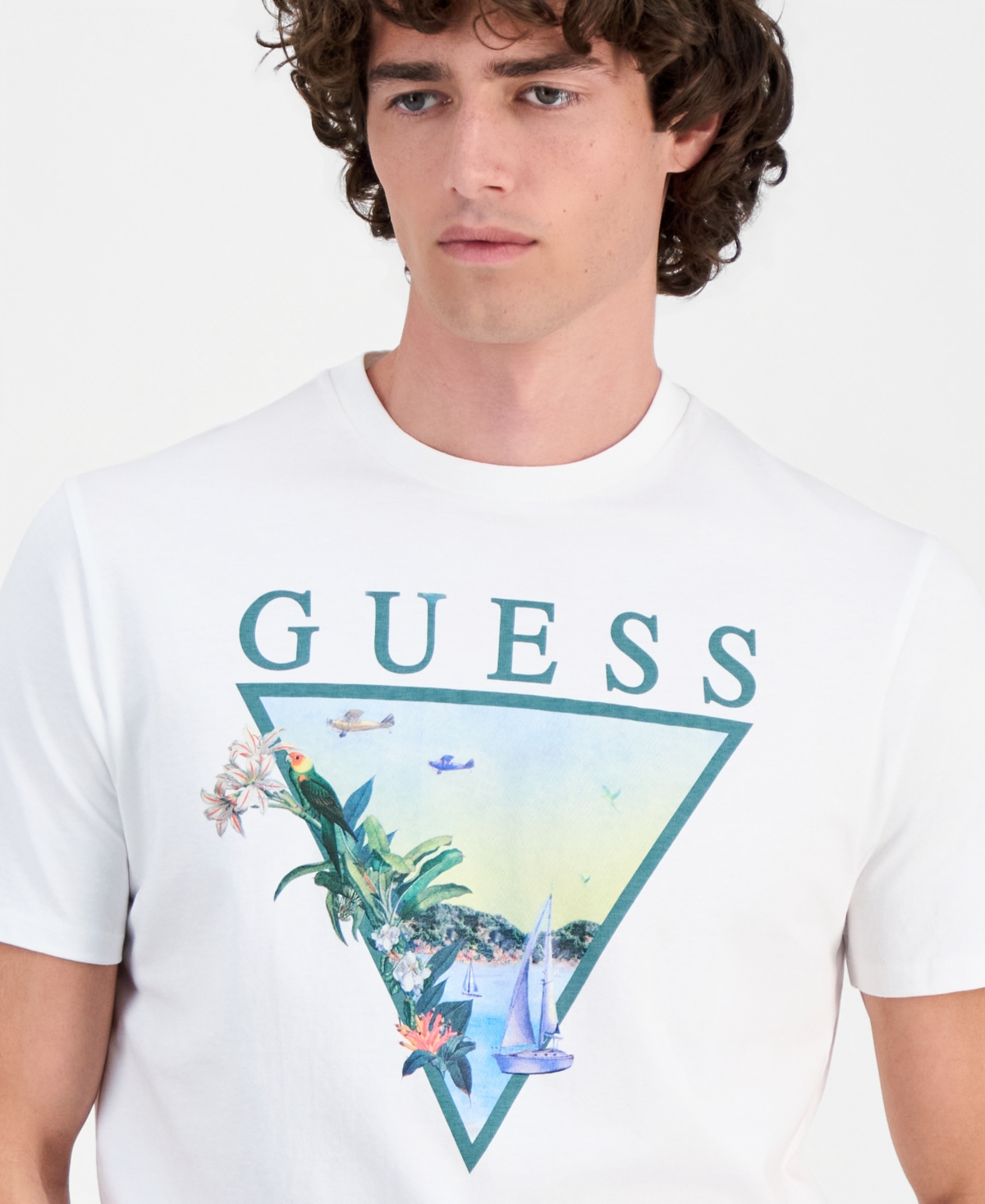 Guess Men's Sunset Triangle Graphic T-Shirt