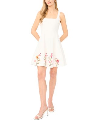 Women's Embroidery Square Neck Dress