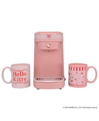 Hello Kitty Single Cup Coffee Maker Gift Set with 2 Mugs - Kitchen Appliance