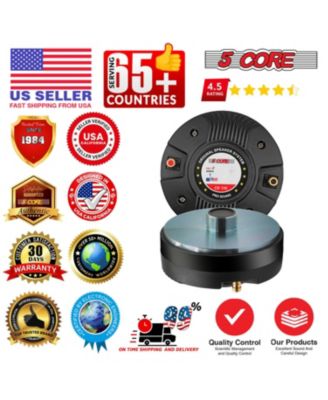 Compression Driver 135W RMS 8 Ohm Titanium Horn Throat Tweeter Speaker 18 TPI Threading - 2PCS