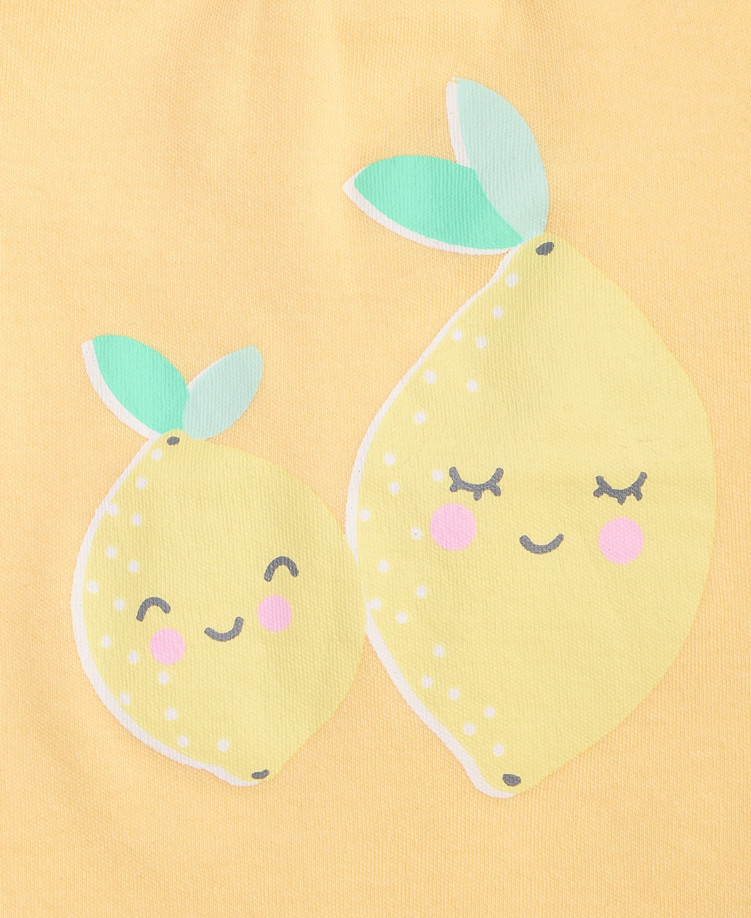 Baby Girls' 3M-24M Mix and Match Lemon-Print Flutter-Sleeve T-Shirt