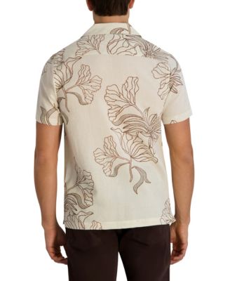 Men's Regular-Fit Short-Sleeve Printed Floral Shirt
