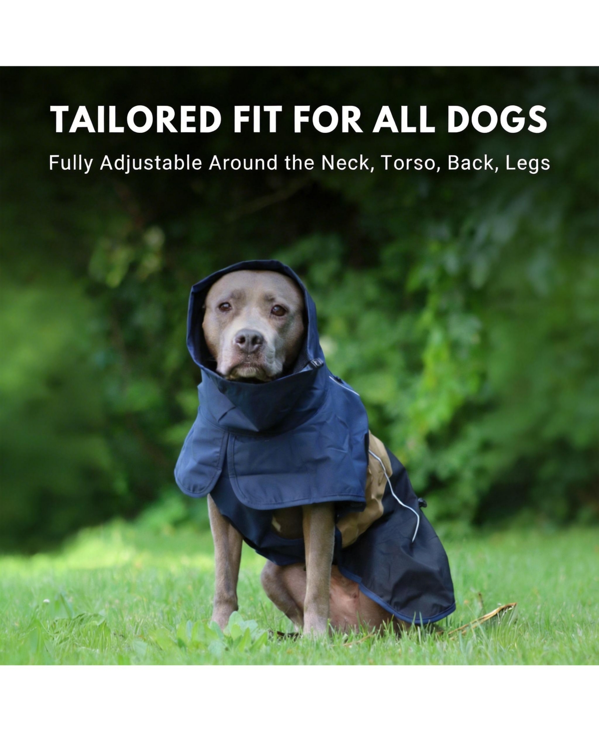 Aronkl Dog Raincoat - Waterproof, Windproof, Reflective, Breathable, Coverage