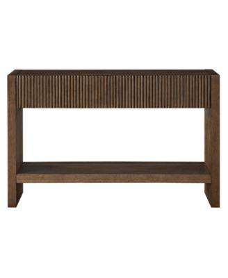 Manzanita 48" Solid Wood Wide Rectangular Fluted Console Table