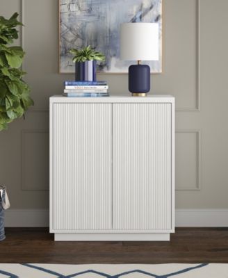 Alston 28" Wide Rectangular Fluted Accent Cabinet
