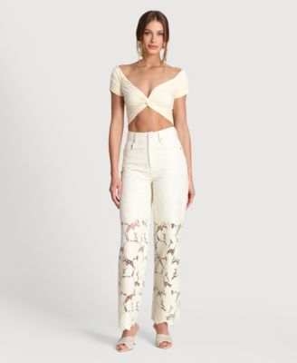 PANT EMBROIDERED CUTOUT