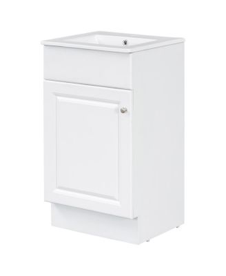  Bathroom Vanity with Sink, Painted MDF Cabinet, Soft Close Door, Adjustable Shelf & Organizer for Small Spaces