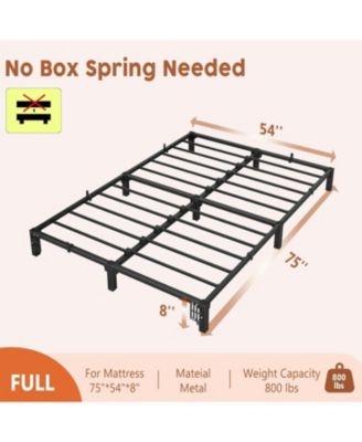 8 Inch Full Metal Bed Frame-Heavy Duty 800lb Capacity-Noise-Free Platform-No Box Spring Needed-Tool-Free Assembly