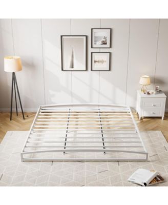 King Low Bed Frame 6 Inch Heavy Duty Metal Platform Mattress Foundation Noise-Free No Box Spring Easy Assembly