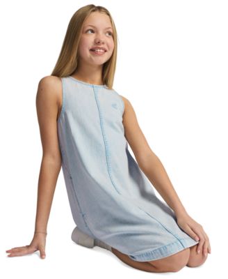 Girls' 7-16 Round Neck Sleeveless Dress