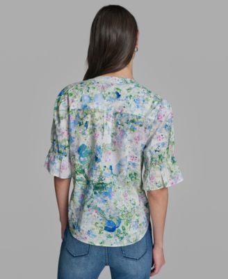 Petite Short-Sleeve Blouse