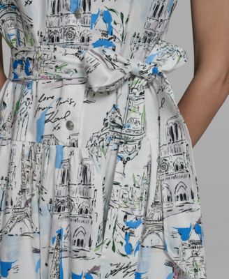 Petite Collared Neck Midi Dress