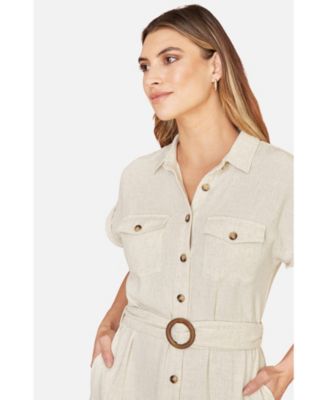 beige midi shirt dress Raw & Rustic By Niti Bothra