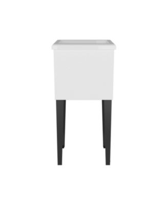 Katy Compact Utility Sink with Metal Legs for Laundry Room