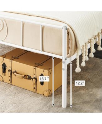Bed Frames Headboard Footboard Metal Bed Frame Under Bed Storage No Box Spring Steel Slats Support.